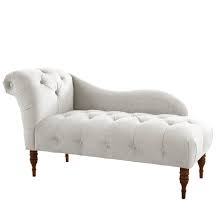 Amazon Com Skyline Furniture Tufted Fainting Sofa Velvet White Settees Upholstered Chaise Upholstered Chaise Lounge Tufted Chaise Lounge