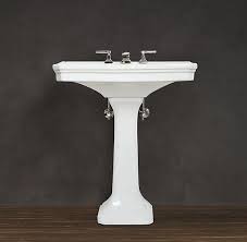 pedestal sink, sink, restoration hardware