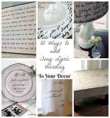 Just uploading some guitar ideas for my band to check out. 10 Diy Song Lyric Wording Decor Ideas For The Home