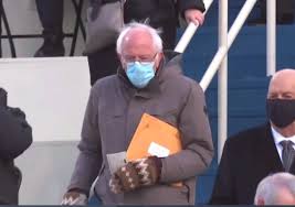 Bernie sanders and his mittens go viral on inauguration day. T1q5mhzsvxpmrm