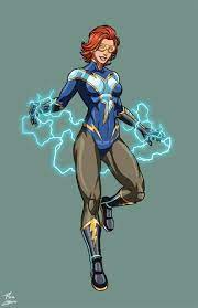 Lady Lightning Oc Commission By Phil Cho On Deviantart Villain Character Superhero Characters Superhero Design