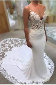Glamorous Spaghetti Straps Lace Wedding Dress Mermaid Bridal Gowns Mw290 Bridal Gowns Mermaid Wedding Dress Train Lace Mermaid Wedding Dress