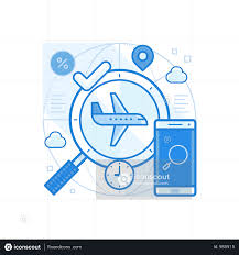 Premium Search Flight Online Illustration Download In Png Vector Format Travel App Shopping Infographic Illustration
