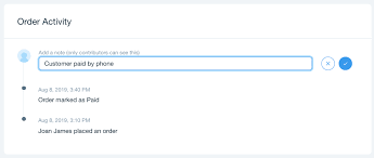 Adding A Note To An Order You Received In Wix Stores Help Center Wix Com
