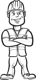 Construction worker with a shovel and a concrete mixer making cement. Whiteboard Drawing Smiling Cartoon Construction Worker Stock Vector Illustration Of Drawing Avatar 87559168