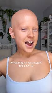 I had to do this trend 🫡, #makeup #alopecia #wigs