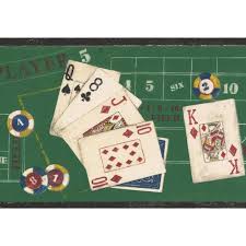 Norwall Poker Green Casino Table Poker Cards Chips Prepasted Wallpaper Border 75478f Green Wallpaper Prepasted Wallpaper Retro Wallpaper