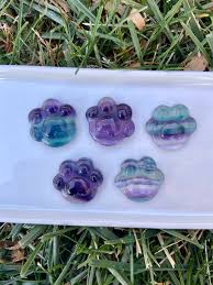Rainbow Fluorite Paw, Crystal Dog Paw, Crv190, Crystal Cat Paw, Crystal  Animal Paw