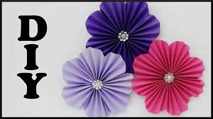 Diy Wanddeko Papierblumen Basteln Easy Paper Flower Wall Decoration Wall Art Youtube Paper Flowers Paper Flower Wall Easy Paper Flowers