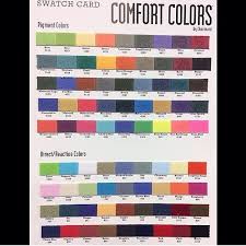 comfortcolors color chart tshirt colors comfort colors