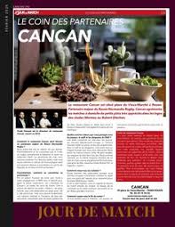 Le Restaurant Cancan Partenaire Du Rouen Normandie Rugby En 2020 Restaurant Gastronomique Restaurant Gastronomie