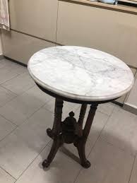 Country french farmhouse carved fruitwood vintage coffee table #37038. Vintage Round Coffee Table Marble Top Furniture Home Living Furniture Tables Sets On Carousell