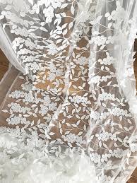 3d Leaf Bridal Wedding Gown Lace Fabric Vintage Style Fresh Wedding Gowns Lace Bridal Lace Fabric Leaf Bridal