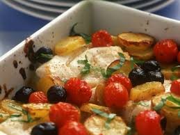 Gebackener Kabeljau Mit Oliven Rezept Gebackener Kabeljau Kabeljau Rezepte