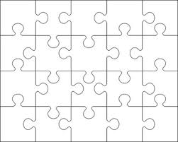 Jigsaw puzzle template for cricut free. White Puzzle Digital Clipart Eps Svg Jpg Png Dxf For Cricut