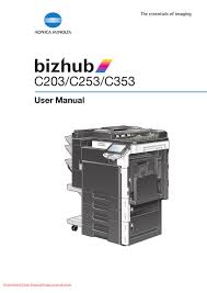 Konica minolta bizhub c353 printer driver, software download for microsoft windows and macintosh. Konica Minolta Bizhub C203 User Manual Pdf Download Manualslib