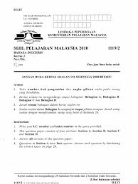 If you are visiting our english version, and want to see definitions of sijil pelajaran malaysia in other languages, please click the language menu on the right bottom. Spm 1119 2010 Bi K2