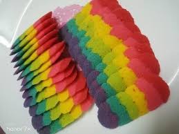 Jom tengok cara biskut tiram atau lidah buaya dihasilkan. Resepi Biskut Lidah Pelangi Www Resepiku Buzz