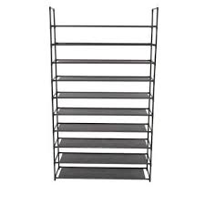 Muscle Rack 50 Pair Black 10 Tier Shoe Storage Rack Sr10l Blk Shoe Storage Rack Shoe Storage Storage Rack