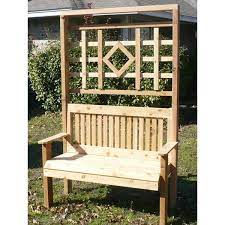 Trellis cedar wood growers bench with trellis christmas tree shops. Millwood Pines Colby Cedar Trellis Arbor Garden Bench Wayfair