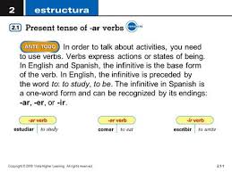 To Create The Forms Of Regular Verbs Drop The Infinitive