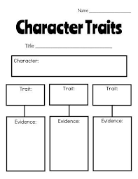 This Set Includes A Character Feelings Character Traits Anchor Chart And 2 Different Gr Character Trait Worksheets Teaching Character Traits Teaching Character