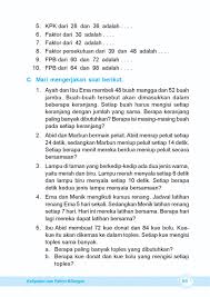 Tonton ya video kpk dan fpb dari 28 dan 42 sampai habis! Kelas 4 Ayo Belajar Matematika Burhan By Yeti Herawati Issuu