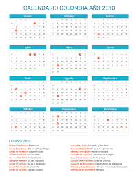 Conozca cuáles son los días feriados en este año bisiesto y prográmese. Calendario De Colombia Ano 2010 Feriados