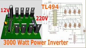 This stereo amplifier circuit diagram is cheap and simple. Tl494 Inverter Circuit 3000w Complete Video Tutorial 12 220v Ac Youtube