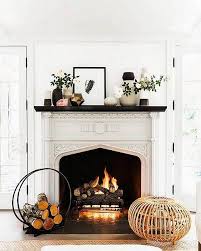 Black And White Fireplace Decor Feelingfall 7 Ways To Warm Up Your Minimal Mantelscape Fireplace Fireplace Mantel Decor Cozy House