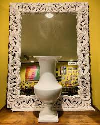 Specchio Con Cornice In Legno Massello Furniture Design Home Shopping Sora Italy Mirror Table Mirror Decor