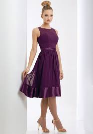 Satin And Chiffon Tea Length Bridesmaid Cheap Wedding Dress Hot Bridesmai Tea Length Bridesmaid Dresses Bari Jay Bridesmaid Dresses Purple Bridesmaid Dresses
