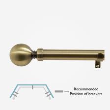 See more ideas about curtain poles, eyelet, finials. 28mm Allure Classic Antique Brass Ball Eyelet Bay Window Cur Poles Direct