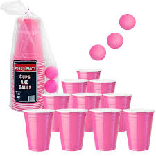 Stupid Com Pink Beer Pong Set Graduation Party Games Easy Birthday Party Games Baby Beer