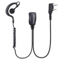 2-Pack Walkie Talkie Earpiece, 3.5mm/2.5mm 2-Pin G Shape Walkie Talkie  Headset with PTT Mic, Compatible with Kenwood Bao Feng Two-Way Radios