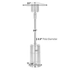How much propane does a 20 lb propane tank hold? Buy Fire Sense Platinum Performance Series L Patio Heater With Wheels Uses 20 Pound Propane Tank 46 000 Btu Output Electronic Ignition System Weighted Base Portable Outdoor Heat Lamp Online In Hong Kong B08z8jrp3q