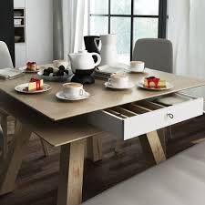 Vox 4 You Dining Table With Hidden Container In Oak Effect In 2020 Dining Table With Storage Dining Table Modern Dining Table