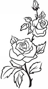 15 Trendy Tattoo Rose Drawing Coloring Pages Flower Outline Rose Outline Rose Outline Tattoo