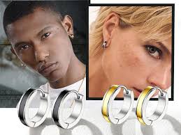 Amazon.com: PROSTEEL Mens Small Hoop Black Earrings, Stainless Steel, 316L,  Nickel-free, Hypoallergenic, Suitable for Sensitive Skin: Clothing, Shoes &  Jewelry