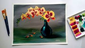 Maybe you would like to learn more about one of these? Step By Step Acrylic Painting On Canvas For Beginners Orchid Flower Vase Painting Tutorial Youtu Flower Painting Painting Tutorial Flowers In Vase Painting