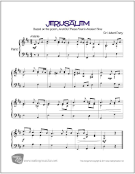 Jerusalem Sheet Music For Piano Digital Print Sheet Music Piano Sheet Music Printable Sheet Music