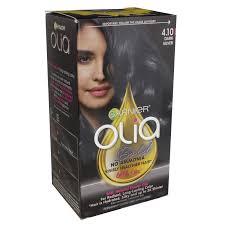Dyeing naturally black hair a. Garnier Olia Oil Powered Permanent Hair Color 4 10 Dark Silver Hair Dye Shop Hair Color At H E B