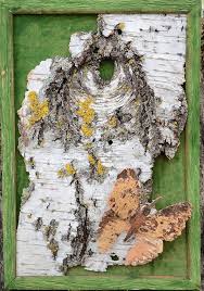 Bark Art Bark Decor Original Wood Wall Art Wall Art Wood Etsy In 2021 Birch Bark Crafts Tree Bark Crafts Rustic Wood Wall Decor