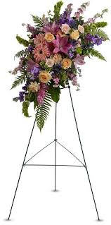 The florists at the shop will be able to supply you. Heavenly Grace Standing Spray 4165flower Com