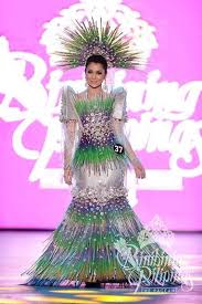 Vickie marie milagrosa sausa rushton (born may 8, 1992), more popularly known as vickie rushton, is a filipino actress, model and beauty pageant titleholder who was crowned mutya ng pilipinas 2011 and binibining pilipinas 2018 1st runner up. A Very Innovative Filipina Terno Costume Pageant Recycled Dress Filipiniana Dress