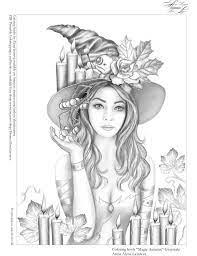 Pin By Carla Seeley On Crafts Grayscale Coloring Coloring Book Art Witch Coloring Pages