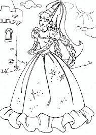 Tangled coloring pages are varied and they are based on the film's characters, places, objects and all those things shown through the story. Rapunzel Barbie Coloring Pages
