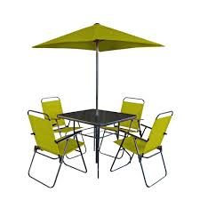 Large round table and 4 chairs provide enough space for your family. Patio Premier 6 Piece Square Powder Coated Steel Outdoor Dining Table Patio Set In Pepper Stem 243027 The Home Depot