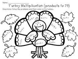 Thanksgiving Multiplication And Division Thanksgiving Worksheets Thanksgiving Classroom Activities School Age Activities