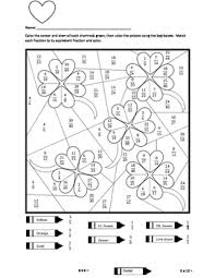 Shamrock Equivalent Fraction Coloring Sheet Equivalent Fractions Math Fractions Math Fraction Games